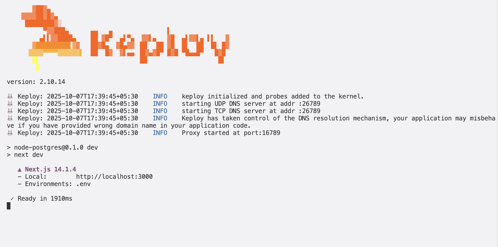 Sample Keploy Record Javascript