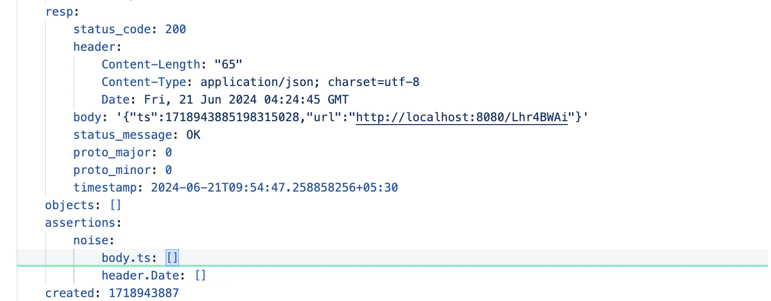 Adding Noise to Test case Gin MongoDB