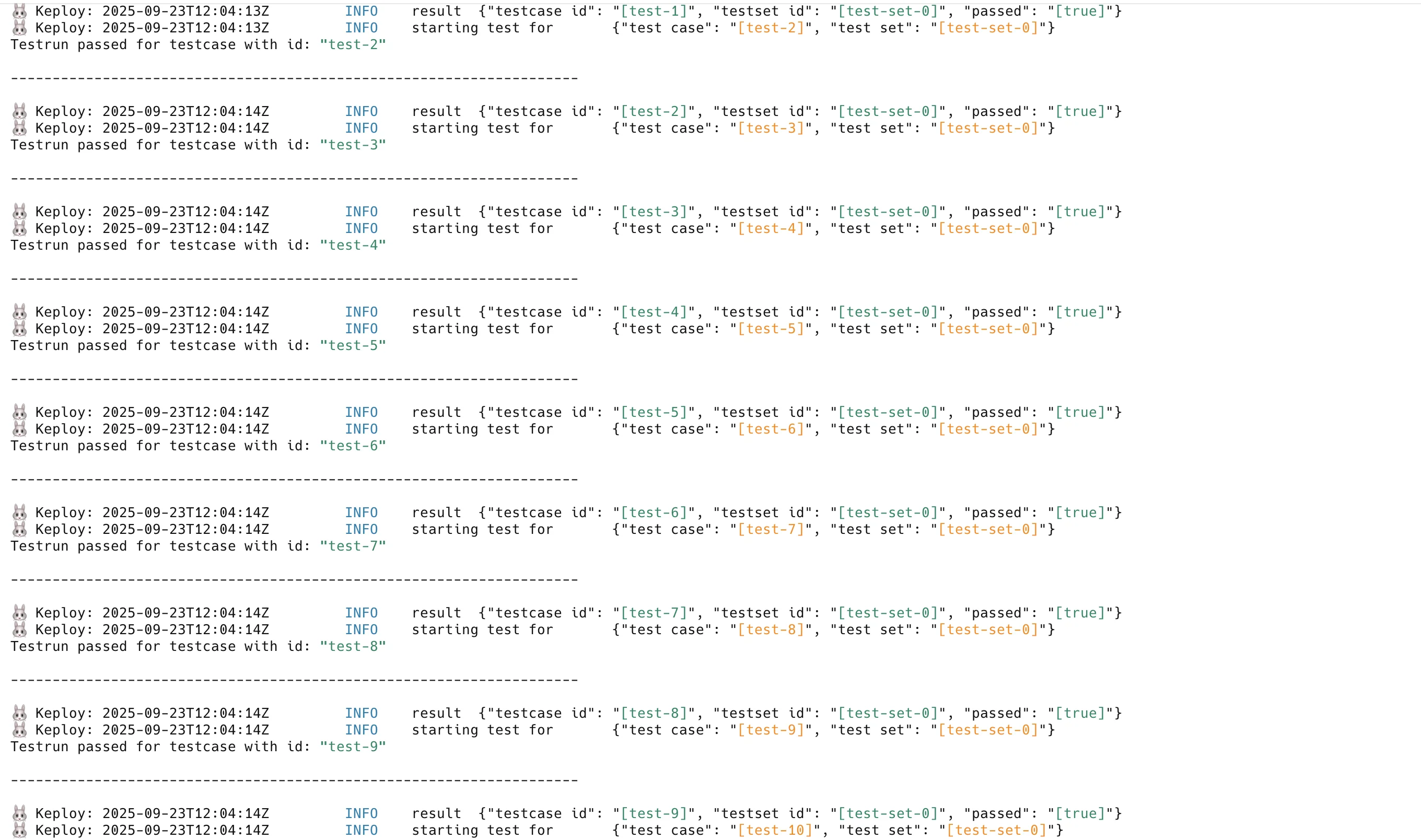 Sample Keploy Test Summary Java