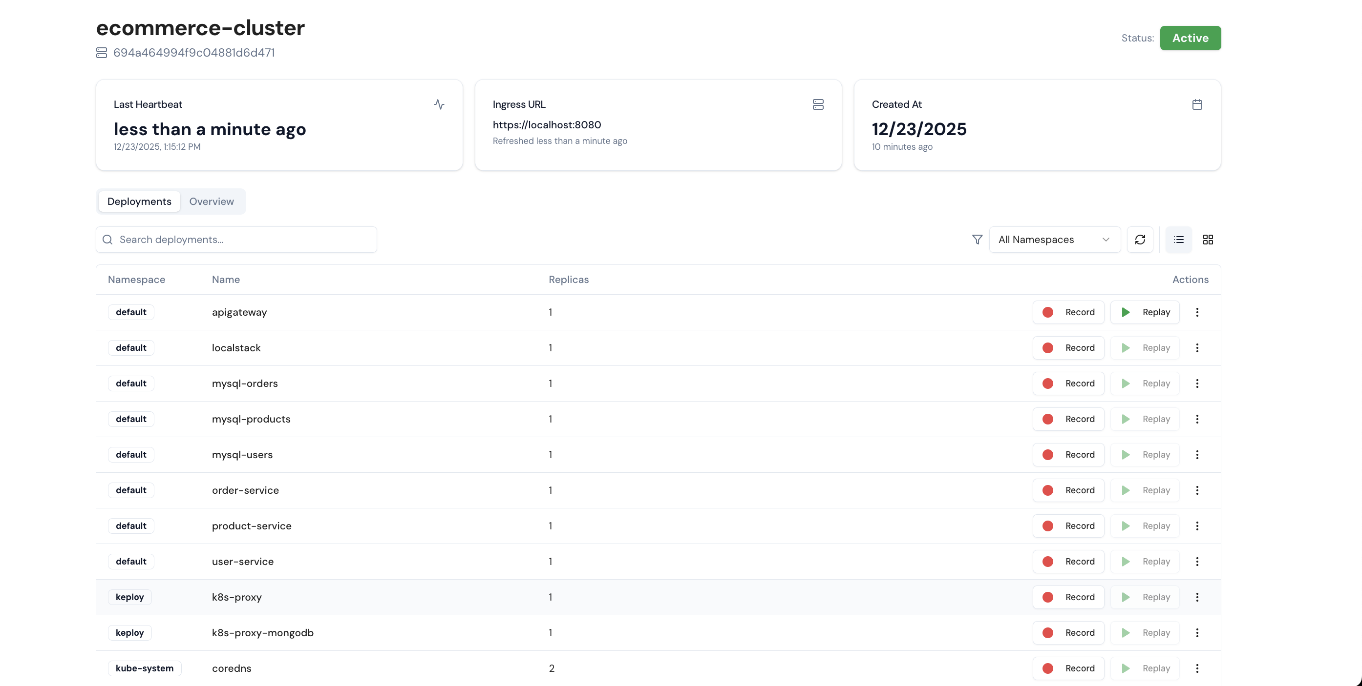 Sample Keploy K8s proxy