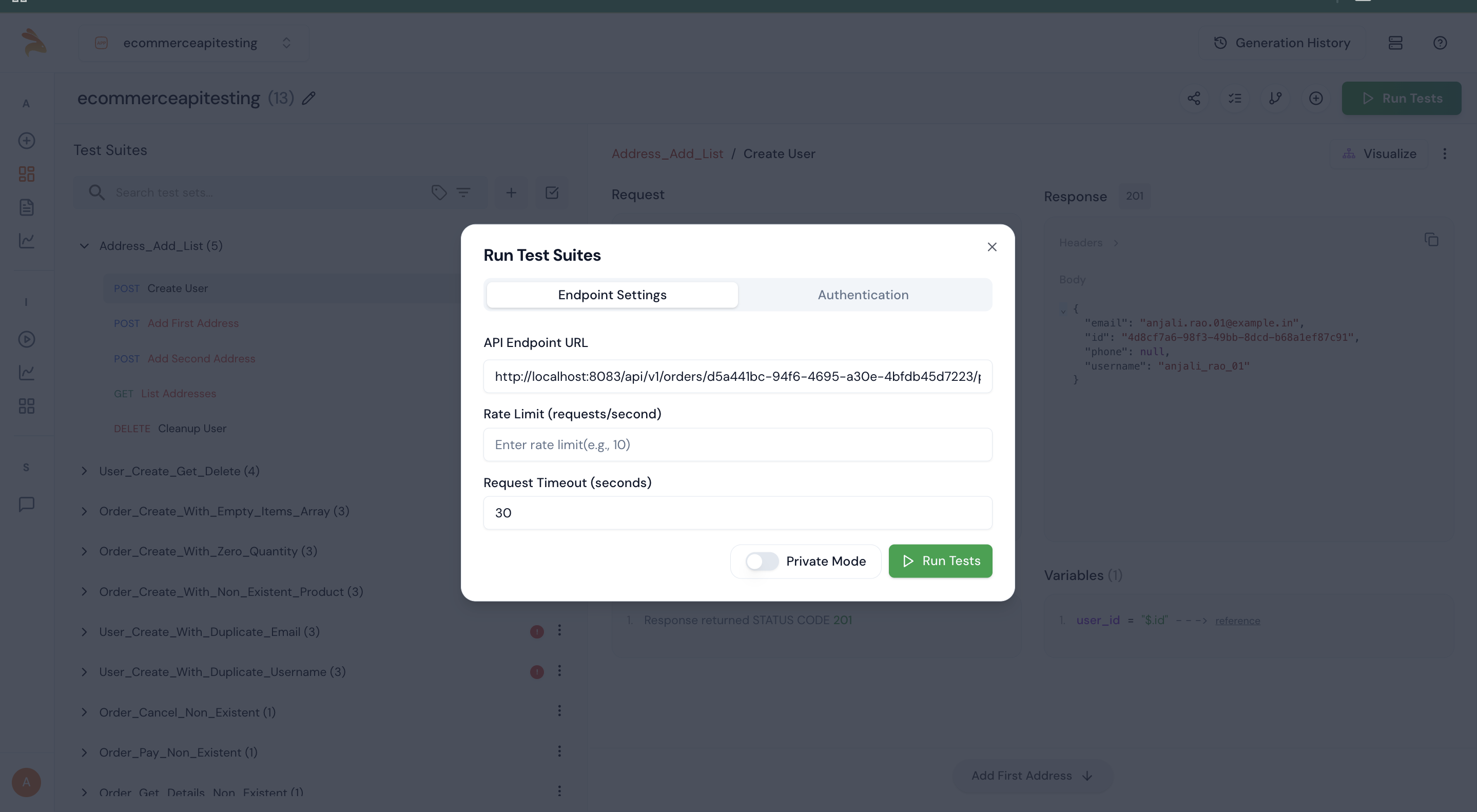 Sample Keploy Record Microservices