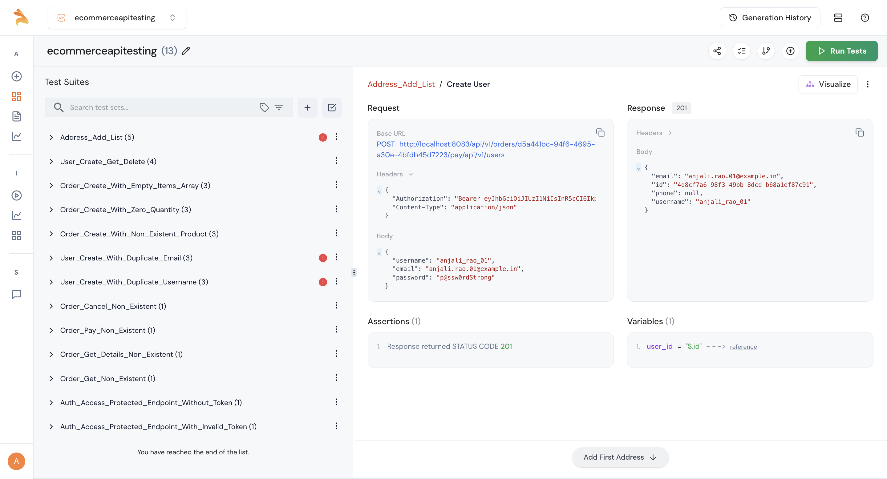 Sample Keploy Record Microservices