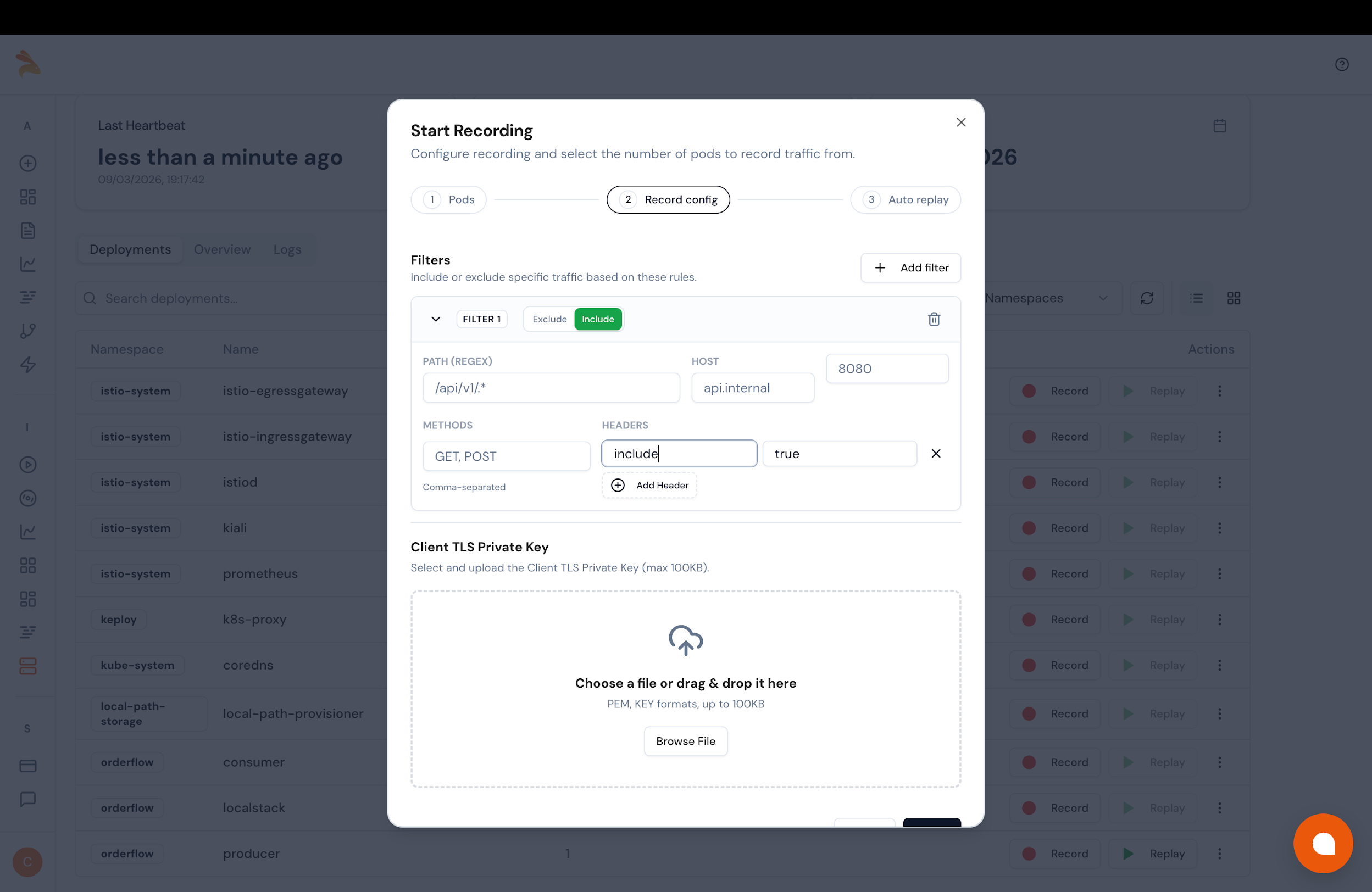 Include filter with exact header