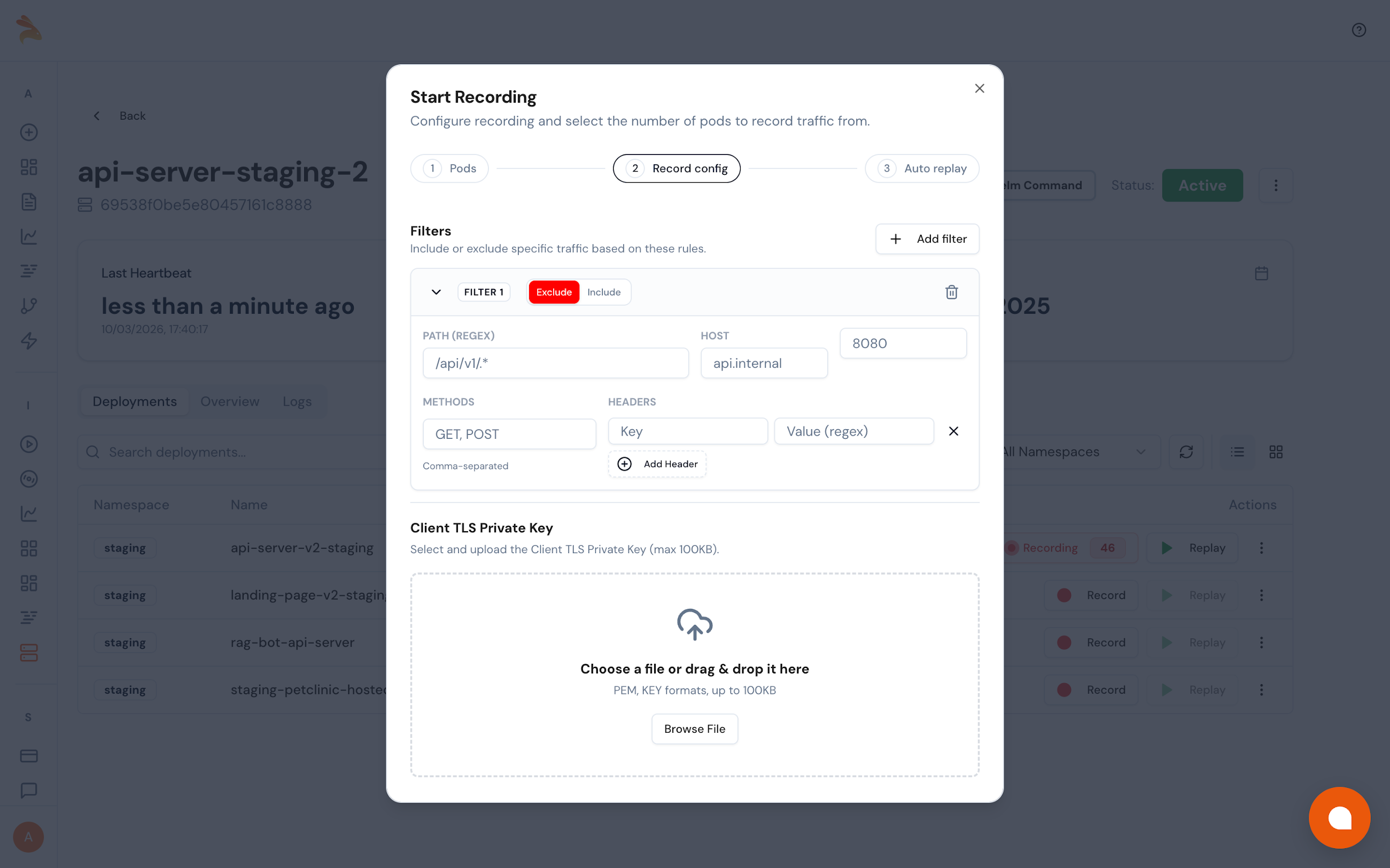 Where to configure filters