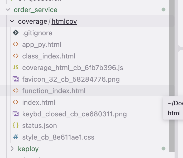 Sample Keploy test coverage